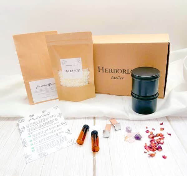 2 Kit Bougie avec Cristaux - Herborial Atelier