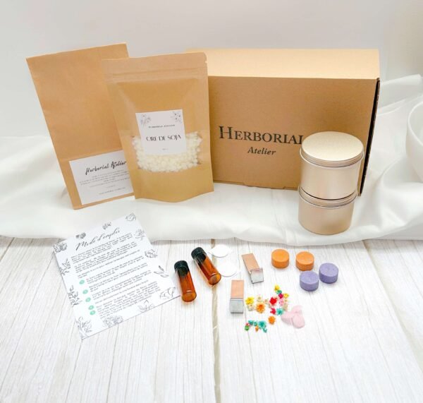 2 Kit Bougie avec Fleurs Séchées - Herborial Atelier