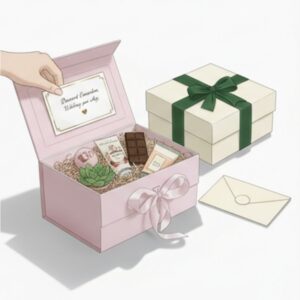 ajouter une carte message personnalisé dans le coffret cadeau