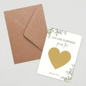 carte surprise à gratter