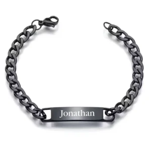 bracelet homme noir à personnaliser